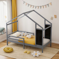Grey Kids House Bed Frame 3ft