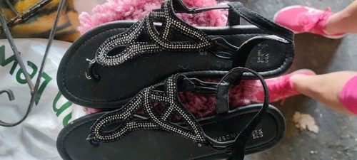 Black sparkly sandles size - size, 5