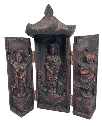 Buddhist triptych shrine - triptych,