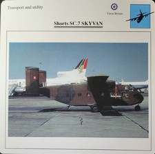 Shorts Skyvan Plane Picture Original Vtg Detail Aircraft Collector Card
