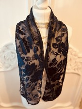 Purple Blue Devore Scarf