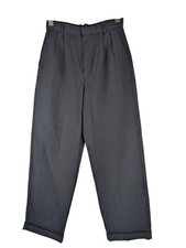 Boys Navy Smart Formal Trousers BHS Occasion Wear Textured Pleated Front Age 11