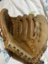 Vintage Rawhide Leather Baseball Glove Left Handed Catchers Mitt Pro Model Gc