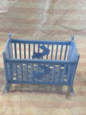 Vintage plastic doll house cot - plastic,