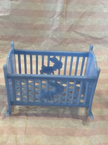 Vintage plastic doll - vintage, cot