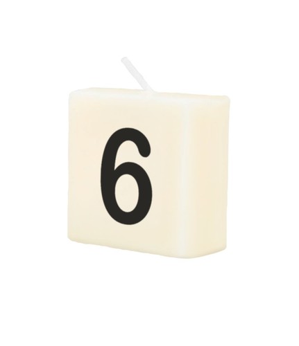 Letter candle - letter, 6