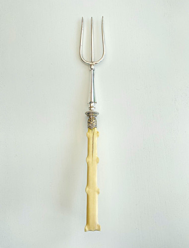 Antique tine bread fork with - antique,