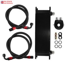 Universal 13 Row Engine Transmission Oil Cooler Filter Adapter AN Oil Lines Kit