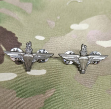 Officer Parachute Regiment Collar badges pair no2 dress (tudor crown CIIIR)