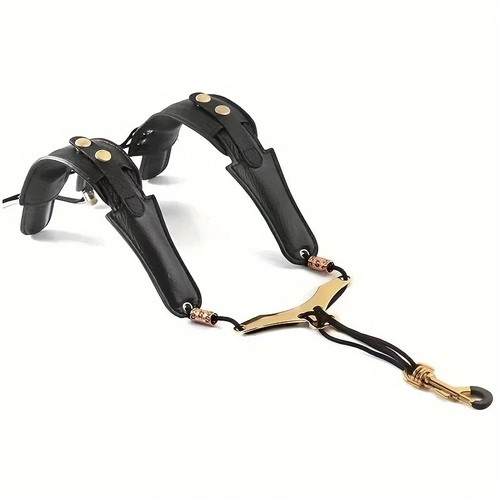 Leather saxophone neck strap - neck,
