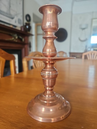 Antique copper candlestick - antique,