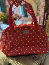 Cath Kidston Red White Oilcloth Spot Spotty Dot Dotty Overnight Weekend Bag