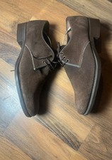 Vintage Brown Suede Derby Shoes UK 8 Commando Sole