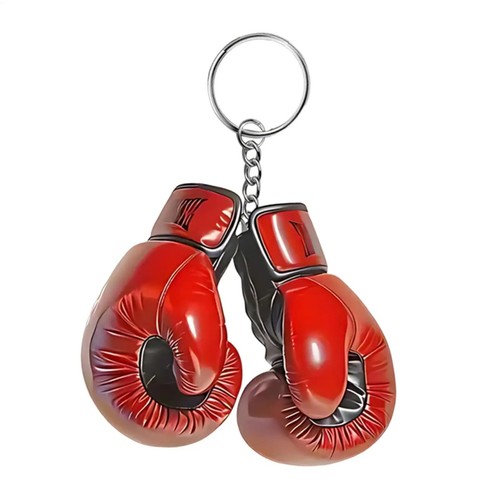 Acrylic boxing gloves keychain - acrylic,