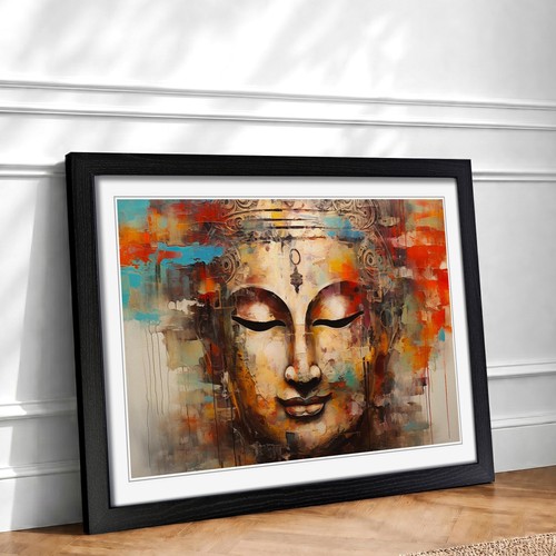 Buddha abstract framed - buddha,