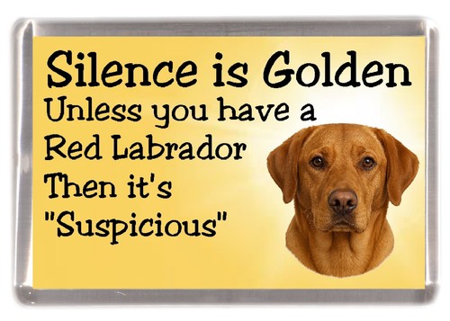 Red fox labrador dog fridge - red,
