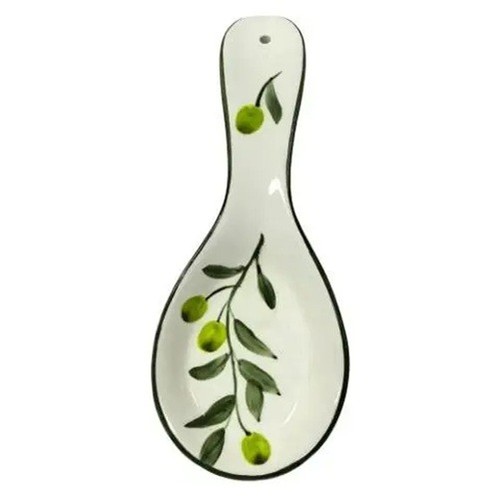 Ceramic olive spoon - ceramic,