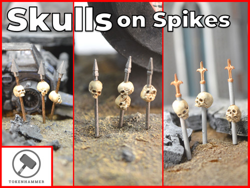 Pack skulls spikes - 20,