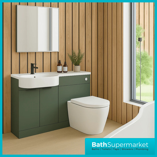 Green bathroom vanity unit - vanity,