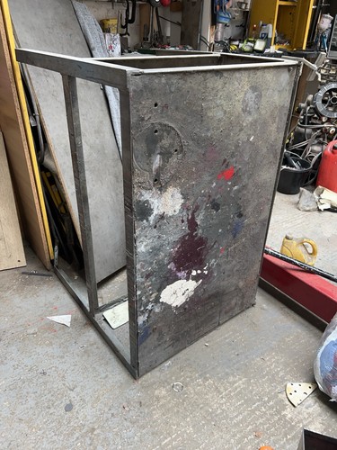Good steel work bench with - good,