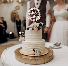 Mr & Mrs Cake Topper Rustic