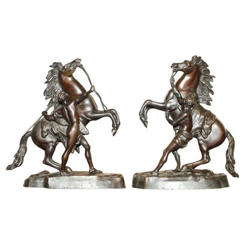 Pair antique bronze - of,
