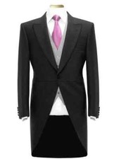 MENS NEW BLACK TAILCOAT MORNING SUIT WEDDING DRESS ROYAL ASCOT TAILS JACKET