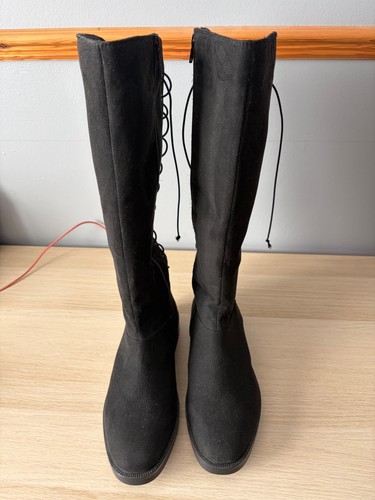 Simply black faux - faux, suede