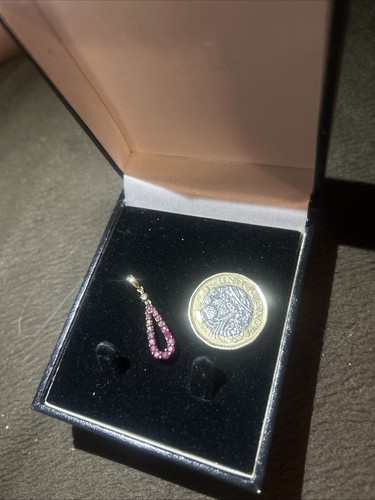 Ruby and diamond pendant - ruby,
