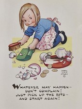Mabel Lucie Attwell Whatever May Happen - Don't Complain, Vintage Postcard