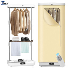 1000W Electric Clothes Dryer Heated Machine 2 Tier Wardrobe Airer Rack W/Remote