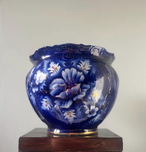 Edwardian myott pottery - pottery, blue