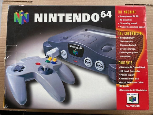 N64 console boxed with - console,