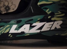 Lazer Motorcycle Helmet (Black & Green/Camo, Medium, Slightly Used )