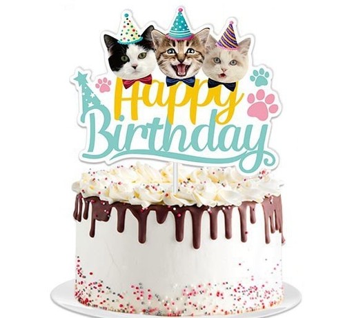 Cat cake topper - topper, pet