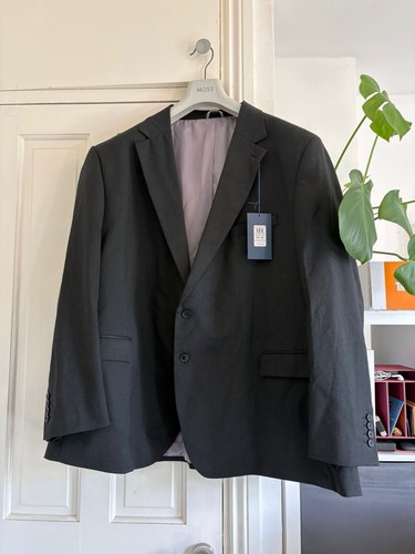 Moss bros black suit jacket - bros,