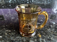 Vintage Amber Coronation Glass
