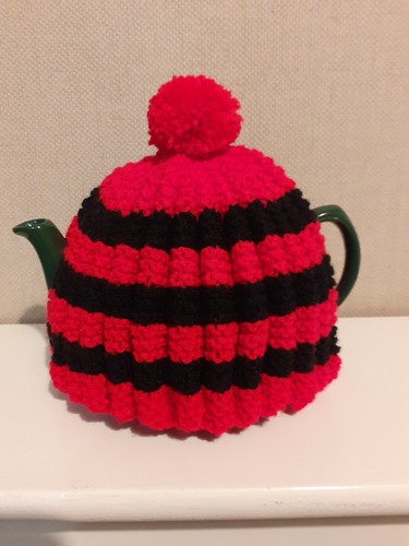Hand knitted tea cosy - hand,