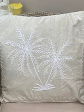 Bali white linen cushion cover