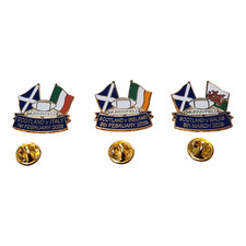 SCOTLAND RUGBY BADGE ITALY IRELAND WALES 2025