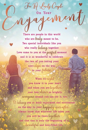 Couple engagement card - for, a