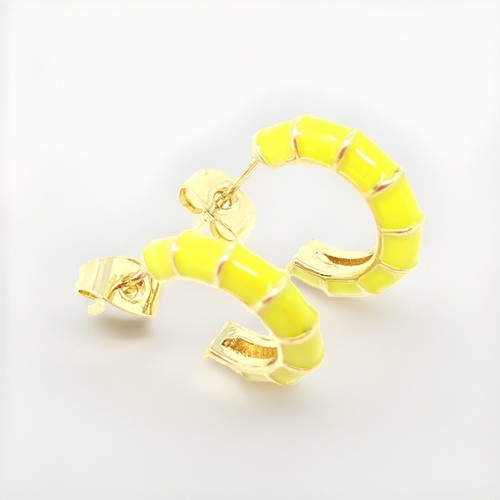 18k gold plated yellow enamel - 18k,