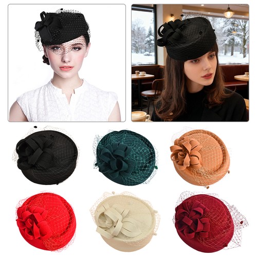 Royal pillbox hat mesh veil - pillbox,