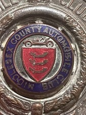 VINTAGE CAR ROYAL AUTOMOBILE CLUB ASSOCIATE MIDDLESEX ENAMEL MEMBER BADGE VSCC