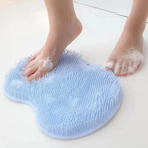 Shower foot scrubber mat - scrubber, back