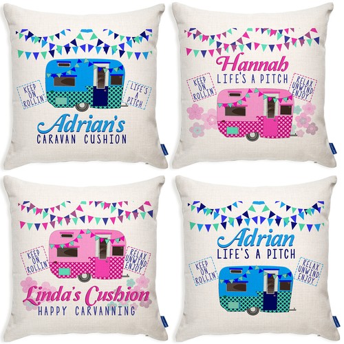 Personalised caravan cushion - personalised,