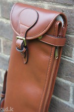 GUARDIAN TANNED LEATHER SHOTGUN SLIP, LEATHER SLIP,TAN GUN CASE, 28-32" 179SL-05