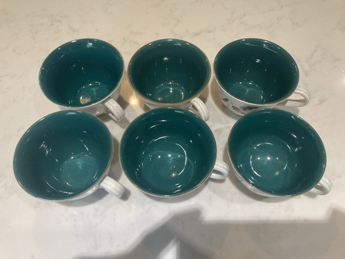 Six denby wheatsheaf tea - wheatsheaf, cups