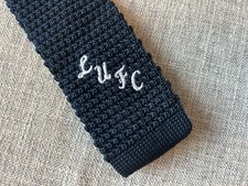 Leeds United knitted silk tie