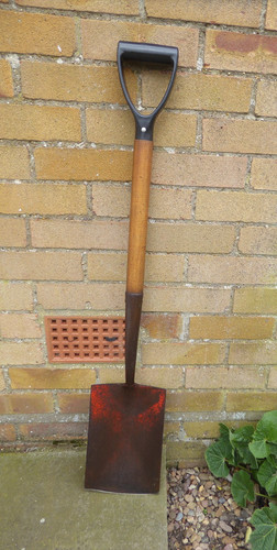 Vintage garden spade wooden - vintage, y